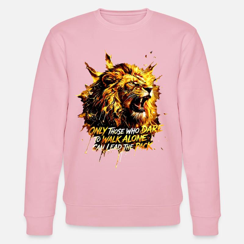 Löwe Lead The Pack Motivation - Stanley/Stella Unisex Bio-Sweatshirt CHANGER  - Hellrosa