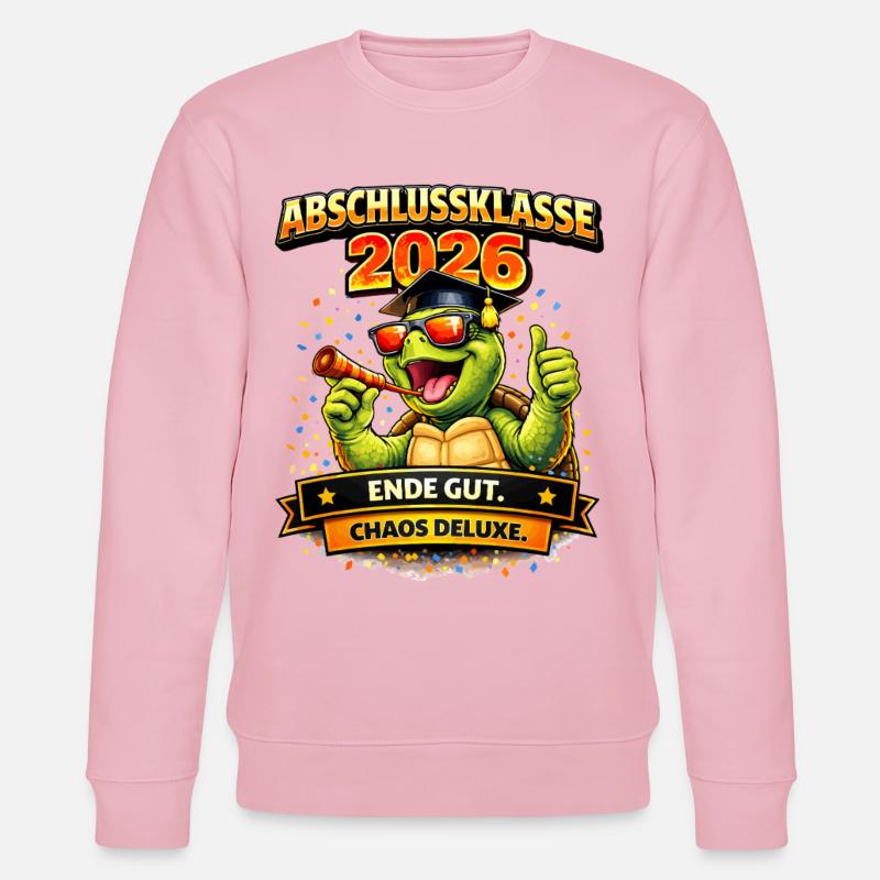 Abschlussklasse 2026 Schildkröte | Schulabgänger - Stanley/Stella Unisex Bio-Sweatshirt CHANGER  - Hellrosa