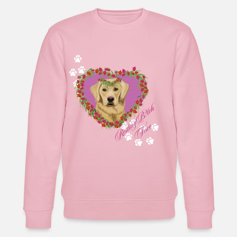 Resting B!tch Face Labrador - Stanley/Stella CHANGER Unisex Organic Sweatshirt - cotton pink