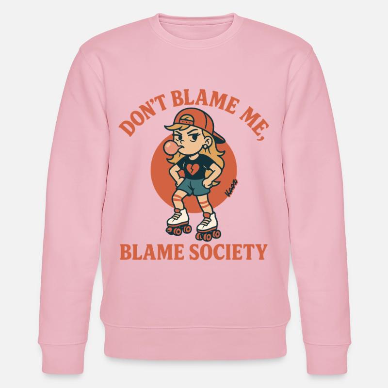 Ne blâme pas la société - Sweat bio CHANGER Stanley/Stella Unisexe - rose pâle