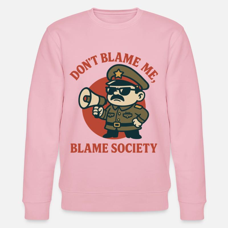 Gib mir nicht die Schuld, Sheriff - Stanley/Stella Unisex Bio-Sweatshirt CHANGER  - Hellrosa