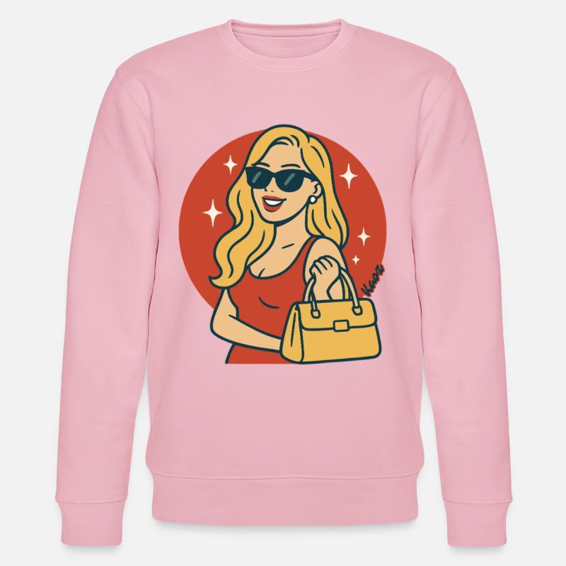 Retro-Glam-Sonnenbrillen-Diva - Stanley/Stella Unisex Bio-Sweatshirt CHANGER  - Hellrosa