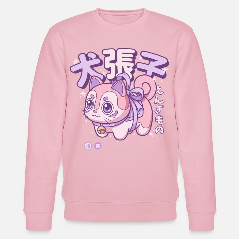 Inu Hariko Glücksbringer  - Stanley/Stella Unisex Bio-Sweatshirt CHANGER  - Hellrosa