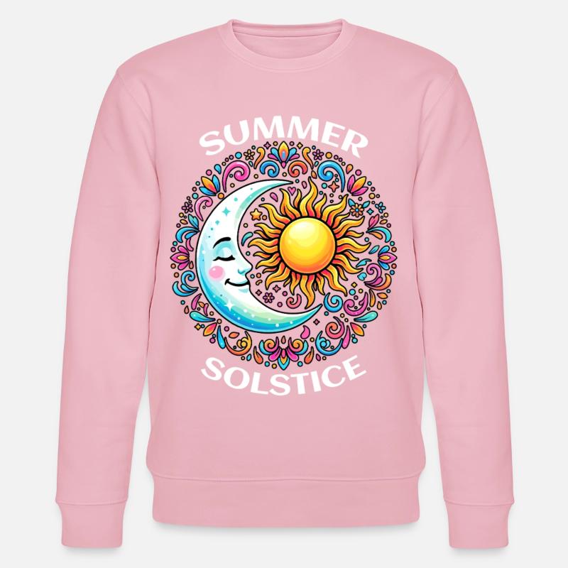 Litha Pagan Solstice d’été Midsommar - Sweat bio CHANGER Stanley/Stella Unisexe - rose pâle