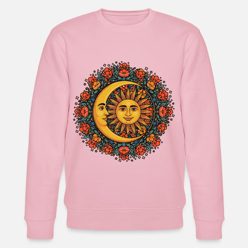 Litha Pagan Solstice d’été Midsommar - Sweat bio CHANGER Stanley/Stella Unisexe - rose pâle