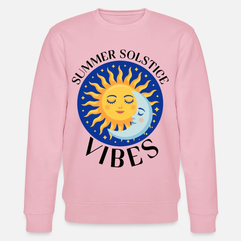 Litha Pagan Summer Solstice Midsummer Midsommar - Stanley/Stella CHANGER Unisex Organic Sweatshirt - cotton pink