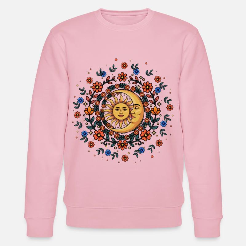 Litha Pagan Solstice d’été Midsommar - Sweat bio CHANGER Stanley/Stella Unisexe - rose pâle