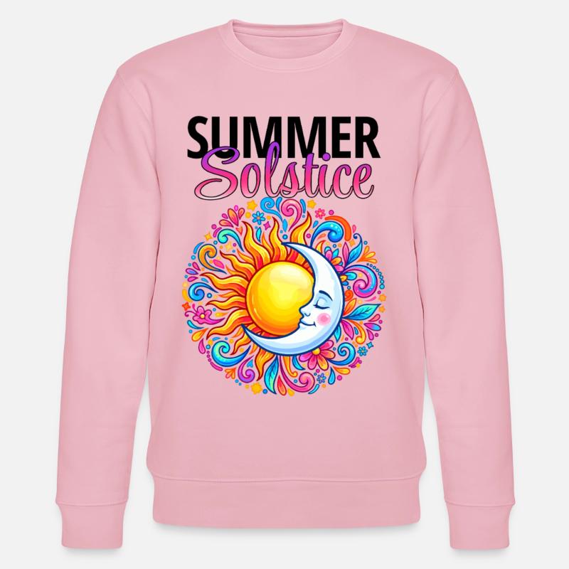 Litha Pagan Solstice d’été Midsommar - Sweat bio CHANGER Stanley/Stella Unisexe - rose pâle