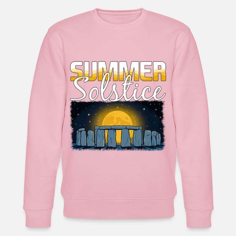 Litha Pagan Solstice d’été Midsommar - Sweat bio CHANGER Stanley/Stella Unisexe - rose pâle