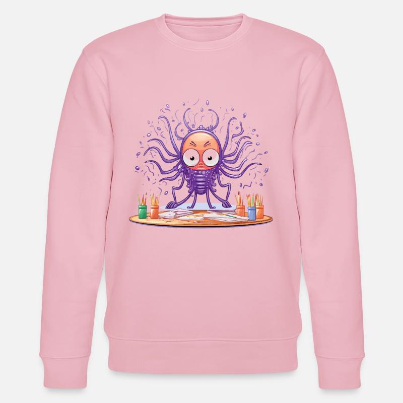 Creative Ink Octopus - Stanley/Stella CHANGER Unisex Organic Sweatshirt - cotton pink