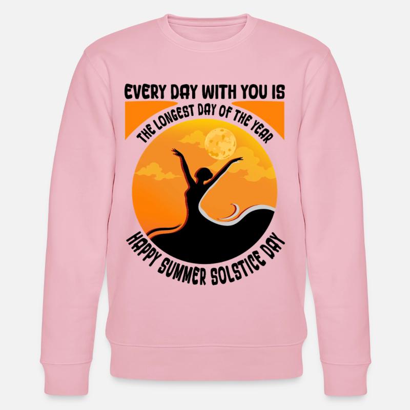 Litha Pagan Solstice d’été Midsommar - Sweat bio CHANGER Stanley/Stella Unisexe - rose pâle