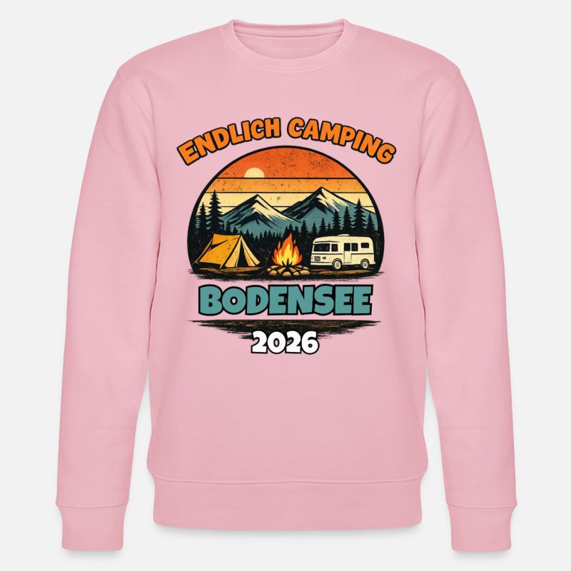 Endlich Camping Bodensee 2026 Camper Wohnmobil  - Stanley/Stella Unisex Bio-Sweatshirt CHANGER  - Hellrosa