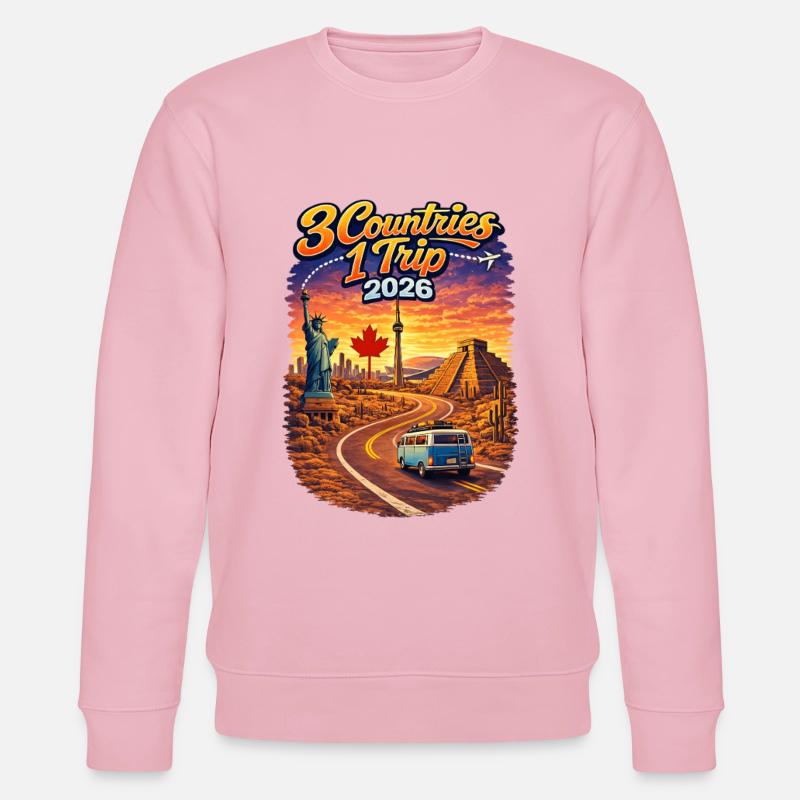3 Countries 1 Trip 2026 - Stanley/Stella Unisex Bio-Sweatshirt CHANGER  - Hellrosa