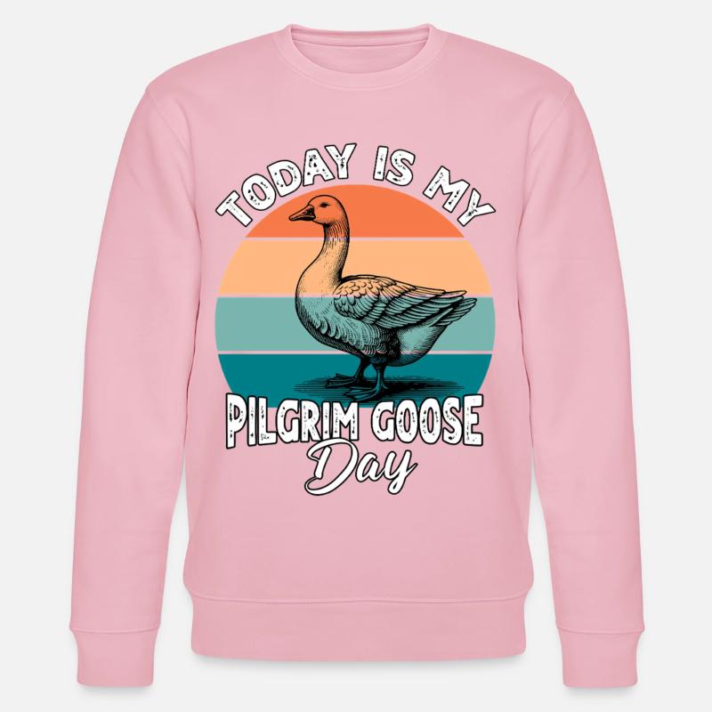 Pilgrim Gans Pilgrim Goose - Stanley/Stella Unisex Bio-Sweatshirt CHANGER  - Hellrosa