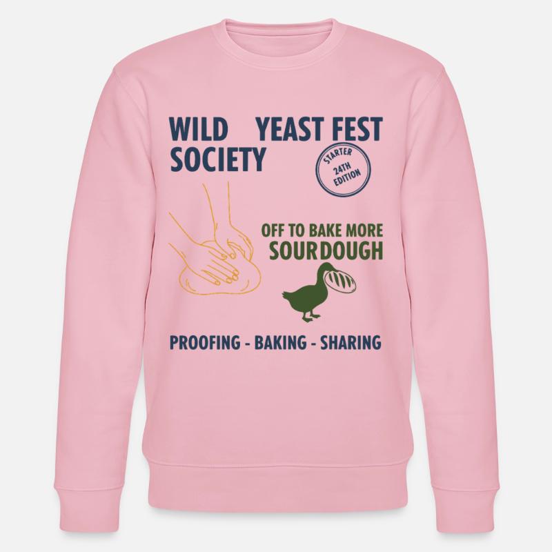 Sauerteig-Wildhefefest Gesellschaft backt weiter - Stanley/Stella Unisex Bio-Sweatshirt CHANGER  - Hellrosa
