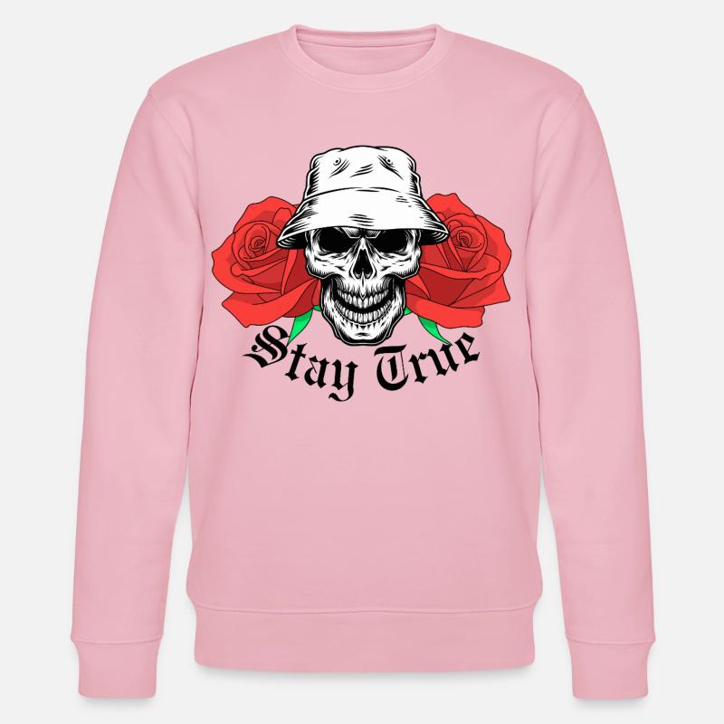 Stay True Skull - Stanley/Stella Unisex Bio-Sweatshirt CHANGER - Hellrosa