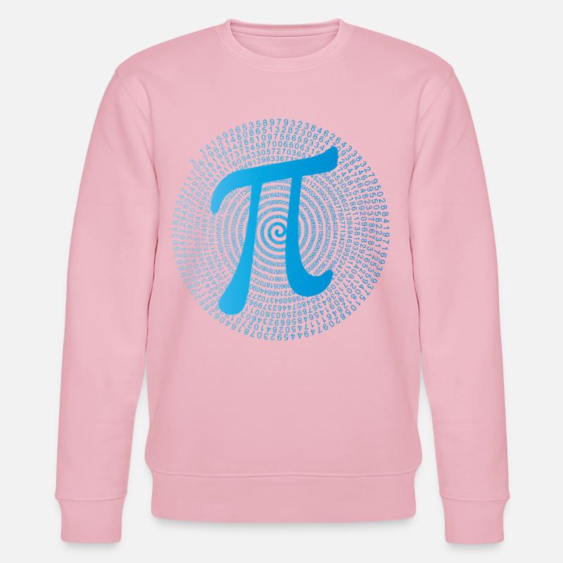 π (pi) in Data Spiral - Stanley/Stella CHANGER Unisex Organic Sweatshirt - cotton pink