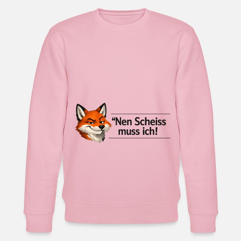 Nen Scheiss muss ich - Stanley/Stella Unisex Bio-Sweatshirt CHANGER  - Hellrosa