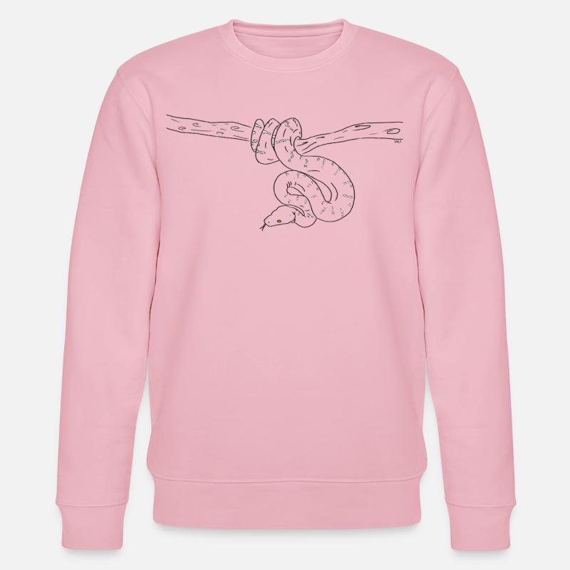 Snake (noir et blanc) - Sweat bio CHANGER Stanley/Stella Unisexe - rose pâle