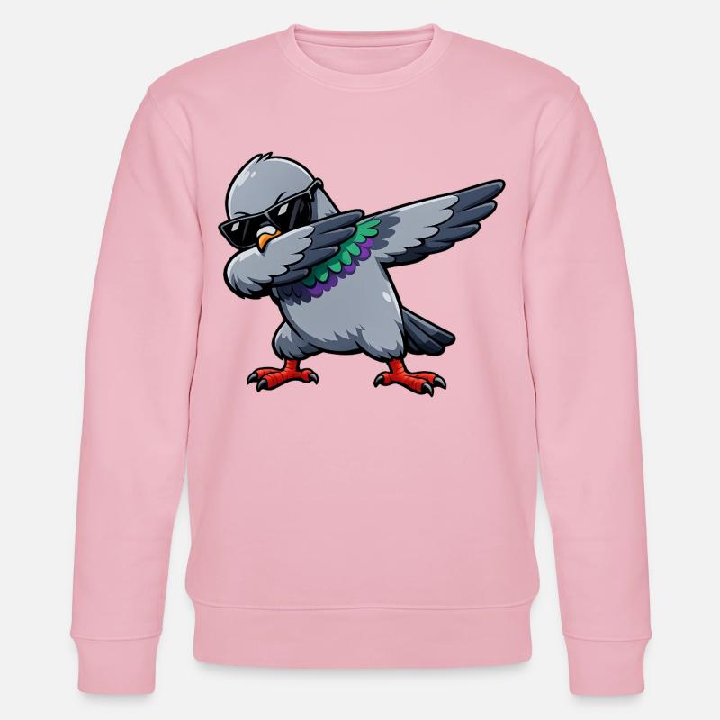 Dabbing Taube - Stanley/Stella Unisex Bio-Sweatshirt CHANGER - Hellrosa