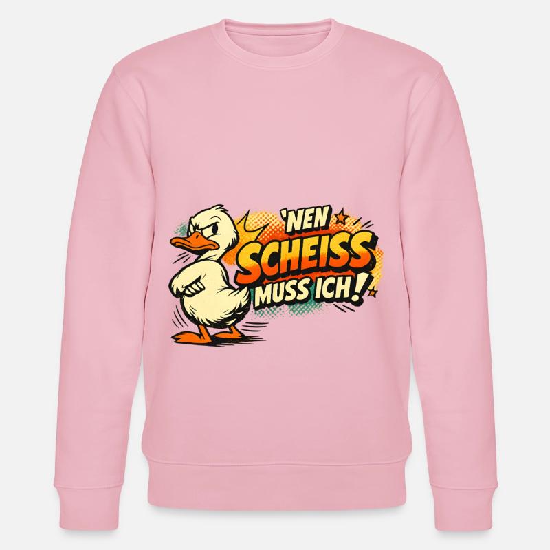 Einen Scheiss muss ich! Lustiges Statement - Stanley/Stella Unisex Bio-Sweatshirt CHANGER  - Hellrosa
