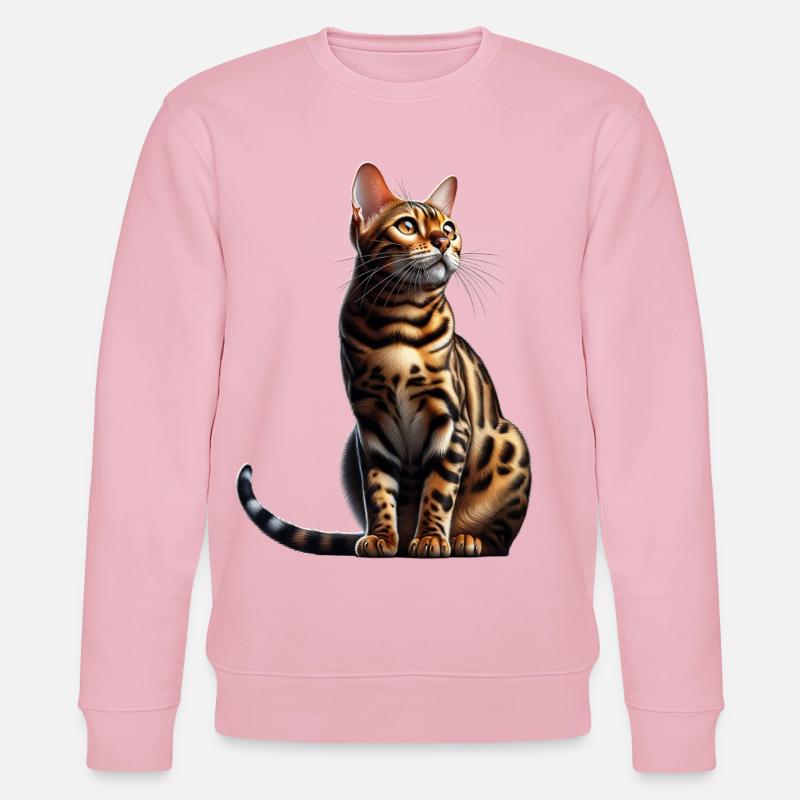 Bengalkatze - Stanley/Stella Unisex Bio-Sweatshirt CHANGER  - Hellrosa