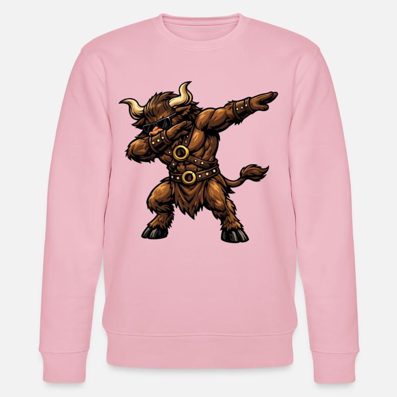 Dabbing Minotaurus - Stanley/Stella Unisex Bio-Sweatshirt CHANGER - Hellrosa