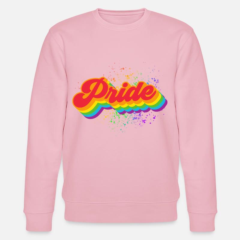 Pride Regenbogenwelle - Stanley/Stella Unisex Bio-Sweatshirt CHANGER  - Hellrosa