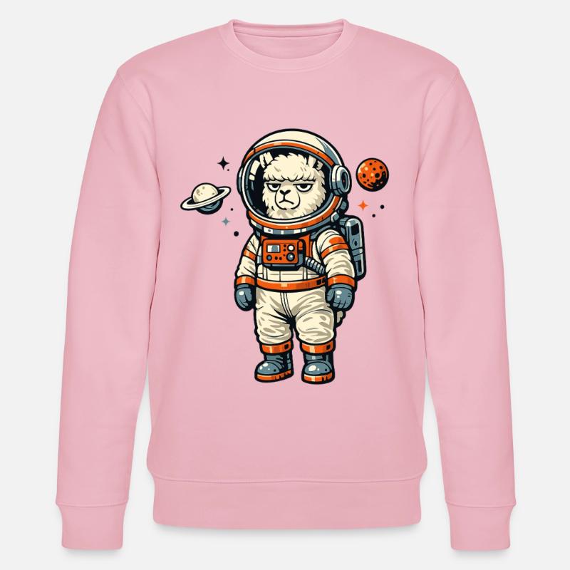 Astronaute alpaga dans l’aventure spatiale - Sweat bio CHANGER Stanley/Stella Unisexe - rose pâle