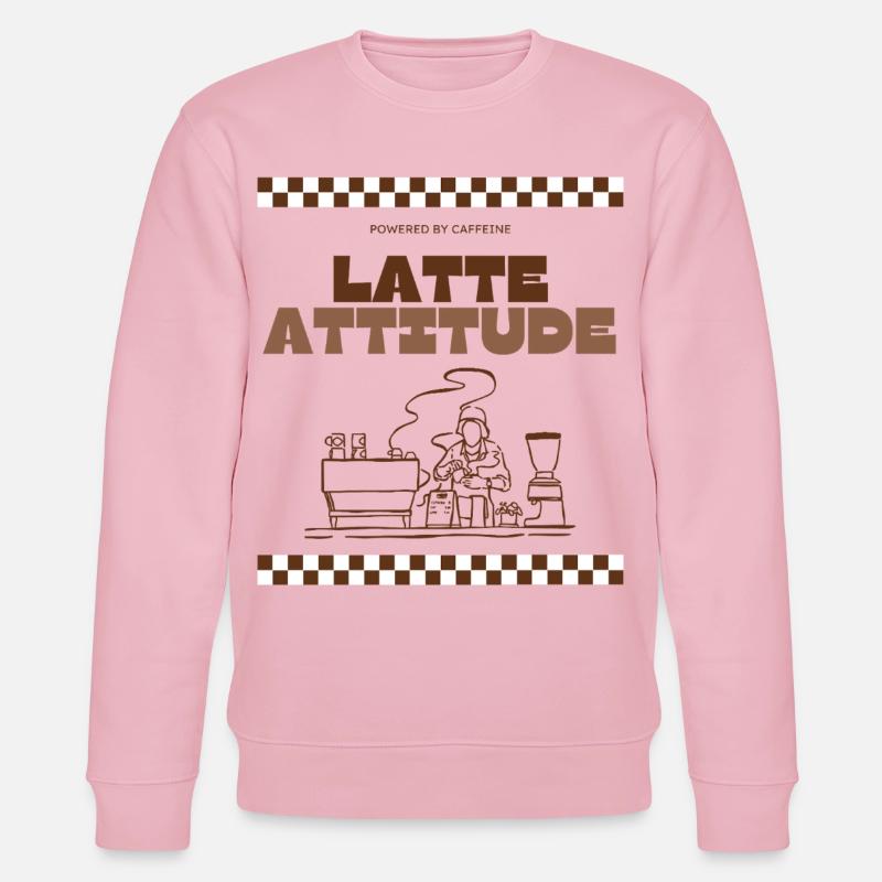 Latte Attitude - Stanley/Stella CHANGER Unisex Organic Sweatshirt - cotton pink