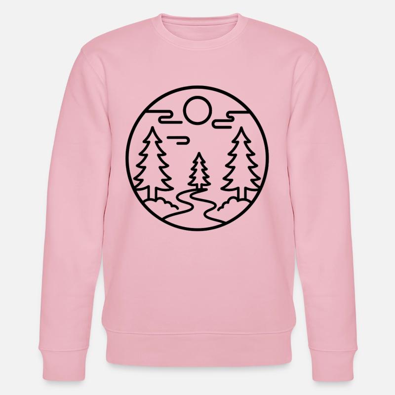 Moonforest Path Silhouette - Stanley/Stella CHANGER Unisex Organic Sweatshirt - cotton pink