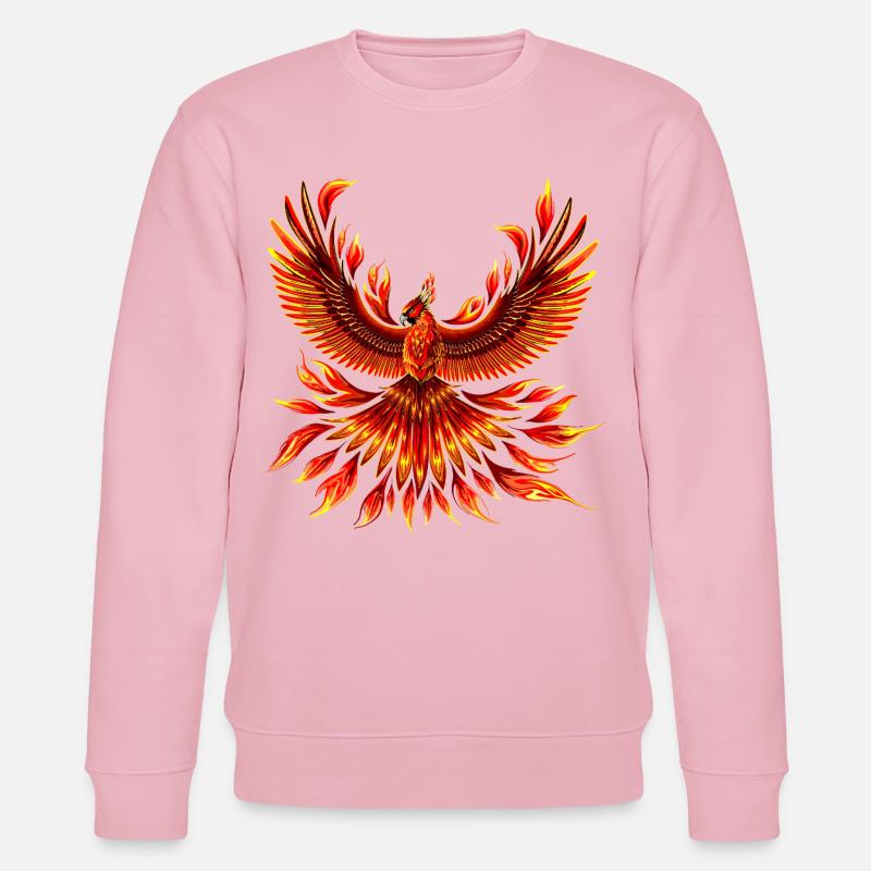 Phoenix Fire Bird - Stanley/Stella CHANGER Unisex Organic Sweatshirt - cotton pink