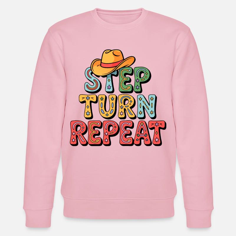 Line Dance Step Turn Repeat - Stanley/Stella Unisex Bio-Sweatshirt CHANGER  - Hellrosa