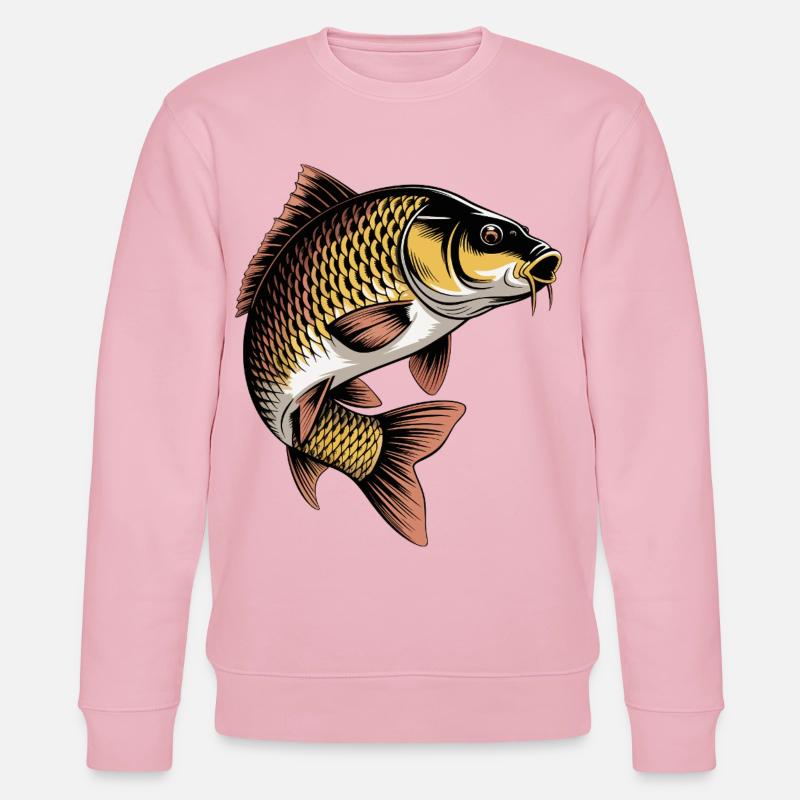 Springender Karpfen - Stanley/Stella Unisex Bio-Sweatshirt CHANGER - Hellrosa