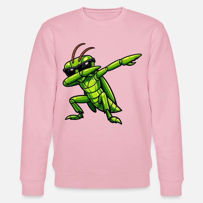 Dabbing Grasshopper - Stanley/Stella CHANGER Unisex Organic Sweatshirt - cotton pink