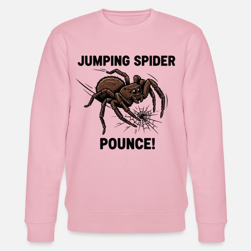 Araignée Sauteuse Pounce Jumping Spider - Sweat bio CHANGER Stanley/Stella Unisexe - rose pâle