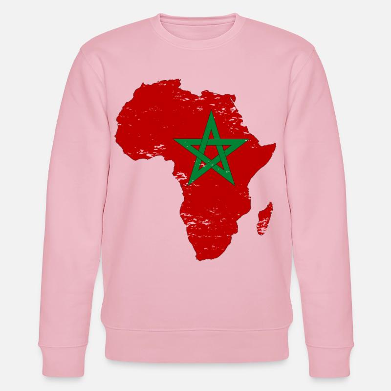 Pavillon du Maroc Afrique - Sweat bio CHANGER Stanley/Stella Unisexe - rose pâle