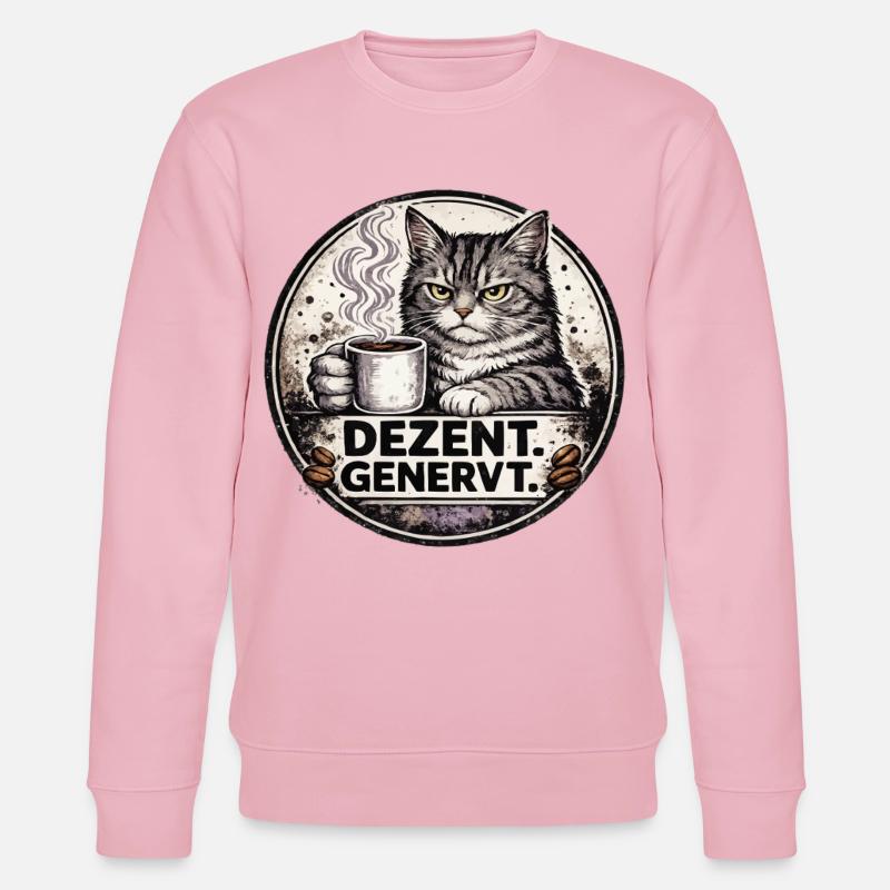 Kaffeekater: Dezentes Genervt - Stanley/Stella Unisex Bio-Sweatshirt CHANGER  - Hellrosa