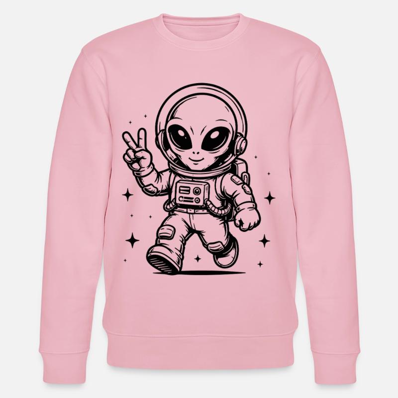Astronaute Paix extraterrestre dans l’espace - Sweat bio CHANGER Stanley/Stella Unisexe - rose pâle
