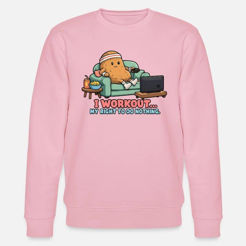 Patate de Couch - Sweat bio CHANGER Stanley/Stella Unisexe - rose pâle