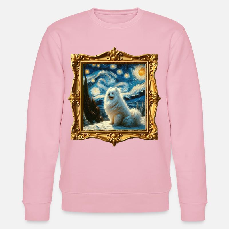 Spitz Zwergspitz Starry Night - Stanley/Stella Unisex Bio-Sweatshirt CHANGER  - Hellrosa