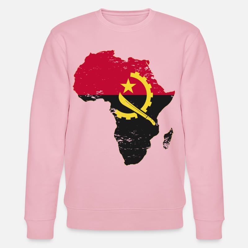 Drapeau de l’Angola Afrique - Sweat bio CHANGER Stanley/Stella Unisexe - rose pâle