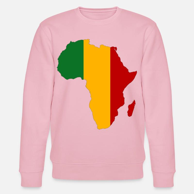Mali Drapeau Afrique - Sweat bio CHANGER Stanley/Stella Unisexe - rose pâle