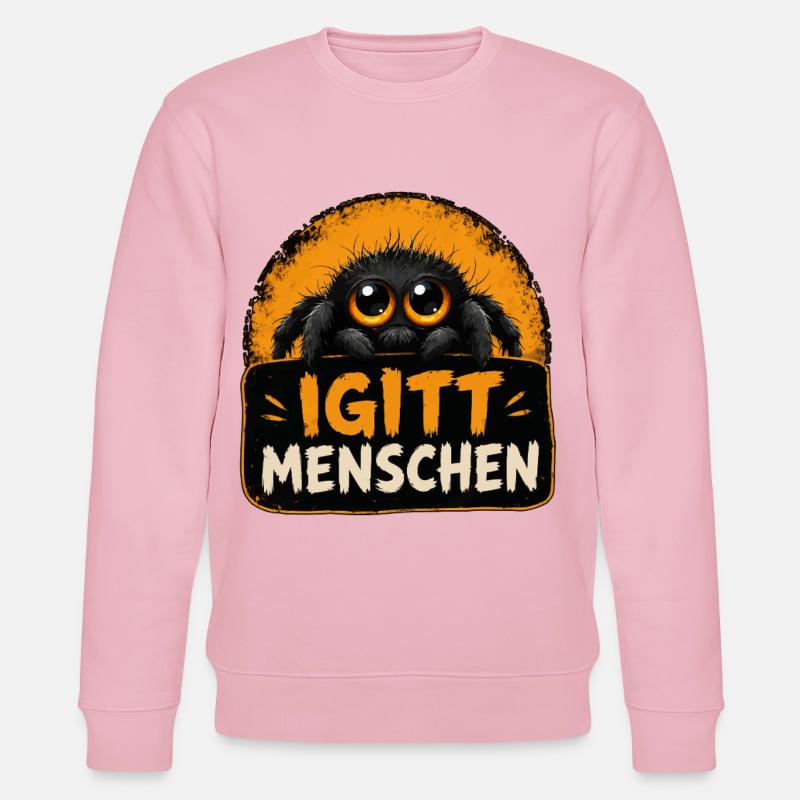 Witzige Igitt ! Menschen Spinne - Stanley/Stella Unisex Bio-Sweatshirt CHANGER  - Hellrosa