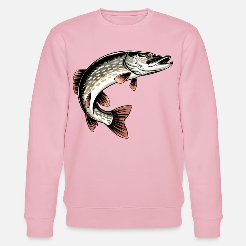 Predatory Pike - Stanley/Stella CHANGER Unisex Organic Sweatshirt - cotton pink