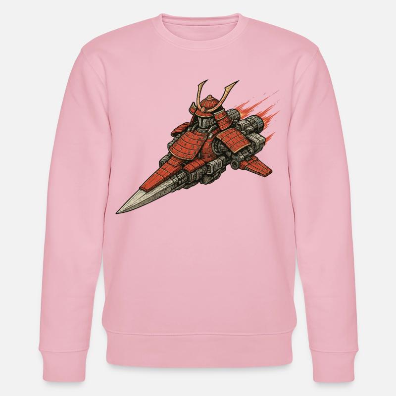 Samurai Spaceship - Stanley/Stella CHANGER Unisex Organic Sweatshirt - cotton pink