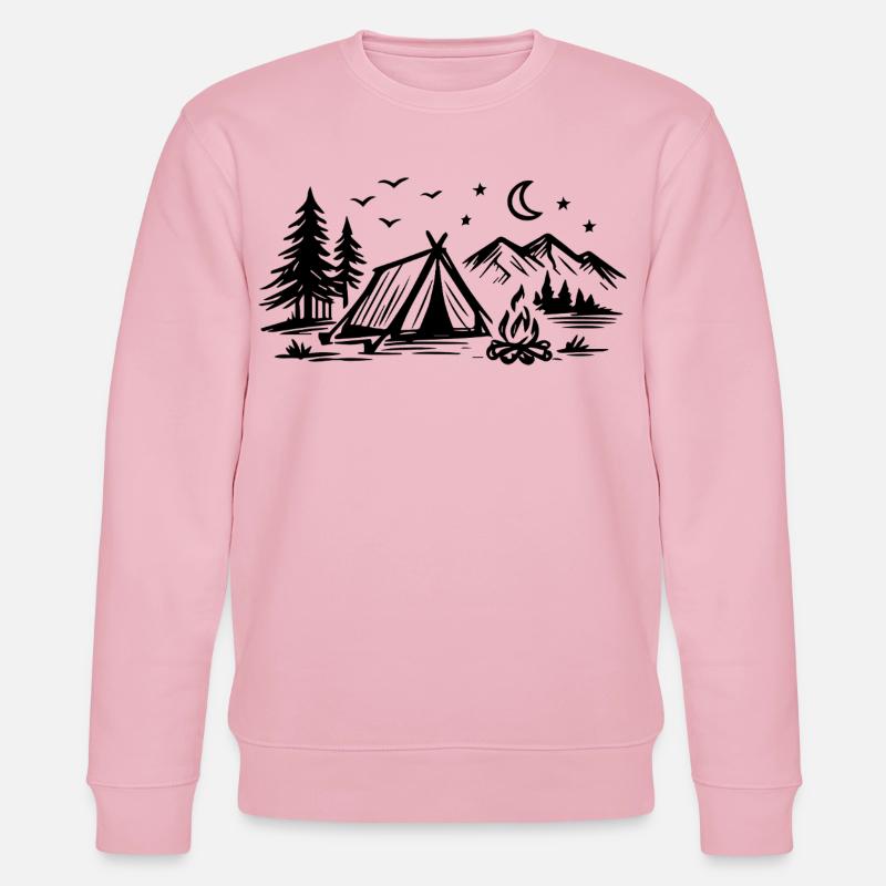 Camping Zelt - Stanley/Stella Unisex Bio-Sweatshirt CHANGER - Hellrosa