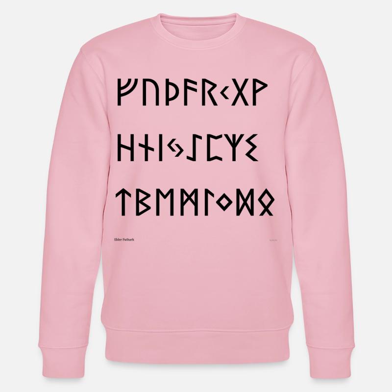 Futhark de l’Ancien (noir) - Sweat bio CHANGER Stanley/Stella Unisexe - rose pâle