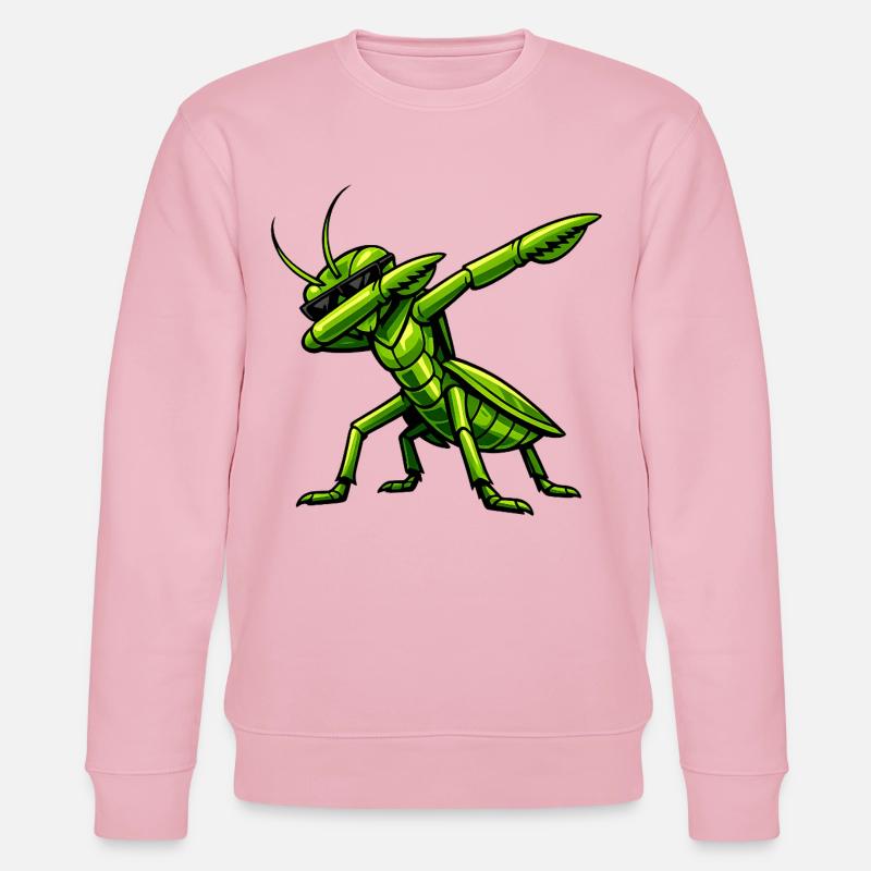 Dabbing Praying Mantis - Stanley/Stella CHANGER Unisex Organic Sweatshirt - cotton pink