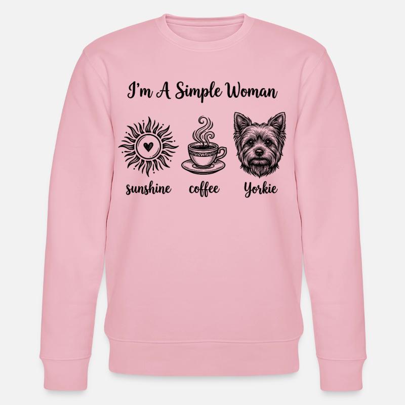 Femmes simples amoureuses de Yorkie - Sweat bio CHANGER Stanley/Stella Unisexe - rose pâle